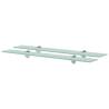 Floating Shelves 2 pcs Glass 70x10 cm 8 mm Colour transparent Size 70 x 10 cm Quantity in Package 2 Number of Pieces 1 