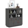 Highboard Grey 100x40x108.5 cm | Solid Pine Wood Storage