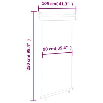 Balcony Side Awning 105x250 cm Grey | Privacy & Style