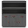 Highboard Grey 100x40x108.5 cm | Solid Pine Wood Storage