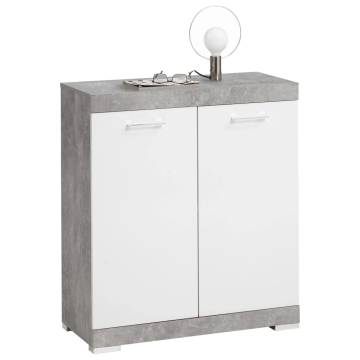 FMD Dresser with 2 Doors - White & Concrete | Hipomarket