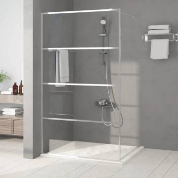 Modern Walk-in Shower Wall Silver 115x195 cm ESG Glass | HipoMarket