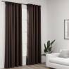 Linen-Look Blackout Curtains with Hooks 2 pcs Taupe 140x245 cm Colour taupe Size 140 x 245 cm Quantity in Package 2 