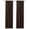 Linen-Look Blackout Curtains 140x245cm - Taupe (2 pcs)