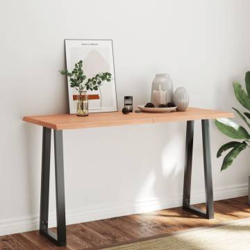 Live Edge Table Top - Light Brown Solid Oak Wood - 140x60cm