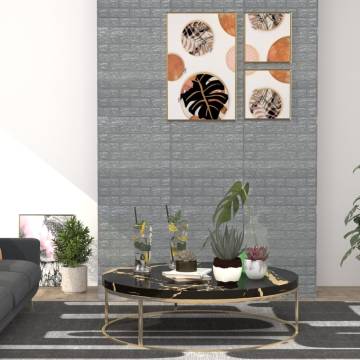 3D Wallpaper Bricks Self-adhesive 10 pcs Anthracite - Hipomarket