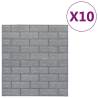 3D Wallpaper Bricks Self-adhesive 10 pcs Anthracite - Hipomarket