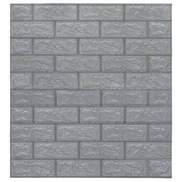 3D Wallpaper Bricks Self-adhesive 10 pcs Anthracite - Hipomarket