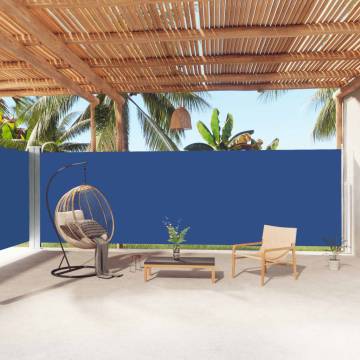 Retractable Side Awning Blue 200x1000 cm - Enhance Your Space