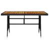 Garden Table Black 130x70 cm - Elegant & Durable Outdoor Dining