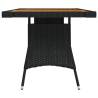 Garden Table Black 130x70 cm - Elegant & Durable Outdoor Dining