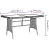 Garden Table Black 130x70 cm - Elegant & Durable Outdoor Dining