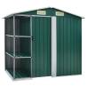 Garden Shed with Rack Green 205x130x183 cm Iron Colour green Quantity in Package 1 