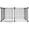 8-Panel Pet Cage with Door - Spacious & Durable Black Cage