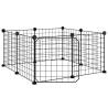 8-Panel Pet Cage with Door - Spacious & Durable Black Cage