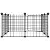 8-Panel Pet Cage with Door - Spacious & Durable Black Cage