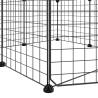 8-Panel Pet Cage with Door - Spacious & Durable Black Cage