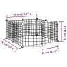 8-Panel Pet Cage with Door - Spacious & Durable Black Cage