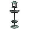 Bird Bath/ Feeder with Solar Light Colour green 