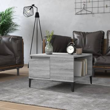 Stylish Grey Sonoma Coffee Table - 55x55 cm | HipoMarket