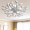 Elegant Transparent & White Ceiling Lamp - 5 E14 Bulbs