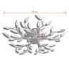 Elegant Transparent & White Ceiling Lamp - 5 E14 Bulbs