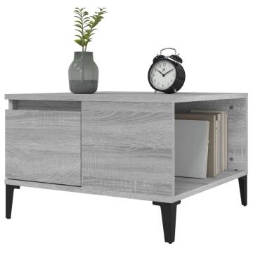 Stylish Grey Sonoma Coffee Table - 55x55 cm | HipoMarket