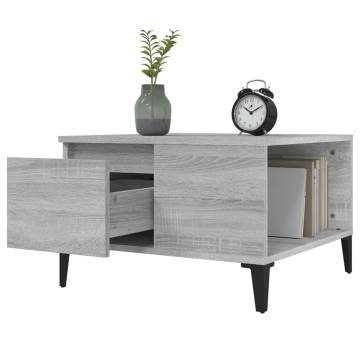 Stylish Grey Sonoma Coffee Table - 55x55 cm | HipoMarket