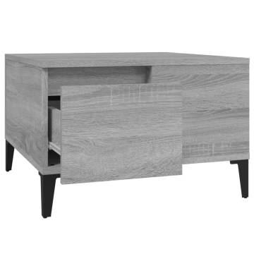 Stylish Grey Sonoma Coffee Table - 55x55 cm | HipoMarket