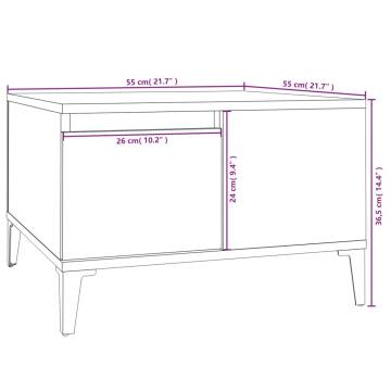 Stylish Grey Sonoma Coffee Table - 55x55 cm | HipoMarket