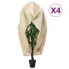 Plant Fleece Covers with Zip 4 pcs 70 g/m² 1x1.55 m Colour beige Size 1 x 1.55 m Quantity in Package 4 