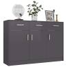 High Gloss Grey Sideboard 110x30x75 cm | Stylish Storage Solution