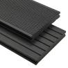 WPC Solid Decking Boards 16 m² 2.2 m Black – Durable & Stylish