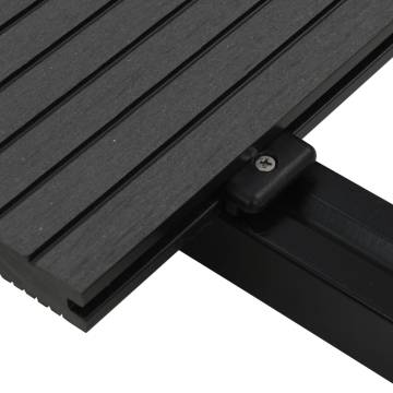 WPC Solid Decking Boards 16 m² 2.2 m Black – Durable & Stylish