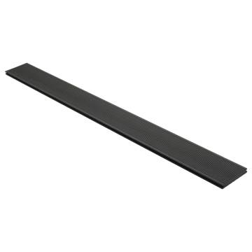 WPC Solid Decking Boards 16 m² 2.2 m Black – Durable & Stylish