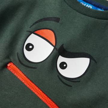 Kids' Dark Green Sweatshirt (Size 128) - Fun & Comfy