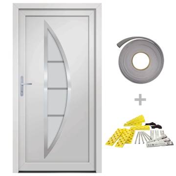 Elegant White PVC Front Door 108x208 cm - Enhanced Security