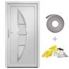 Elegant White PVC Front Door 108x208 cm - Enhanced Security