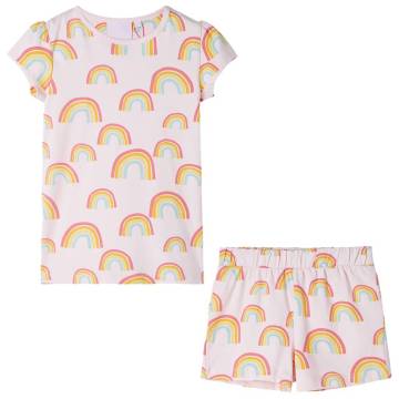 Soft Pink Kids' Pyjamas with Short Sleeves - Size 140