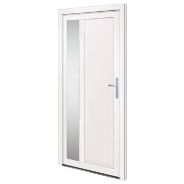 Front Door White 98x200 cm PVC - Enhance Your Home's Entrance