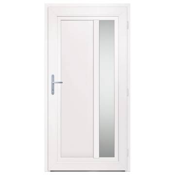 Front Door White 98x200 cm PVC - Enhance Your Home's Entrance