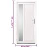 Front Door White 98x200 cm PVC - Enhance Your Home's Entrance