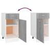 Drawer Bottom Cabinet Grey Sonoma - Efficient Kitchen Storage