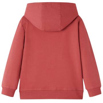 Kids' Hooded Sweatshirt Burnt Red 104 | Quality Kidswear