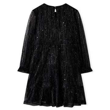 Stylish Kids' Black Long Sleeve Dress - Size 92 (1.5-2 yrs)