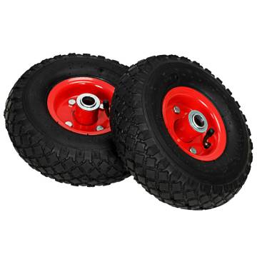 Sack Truck Wheels 2 pcs Rubber 3.00-4 (245x82) - Durable & Puncture-Pr