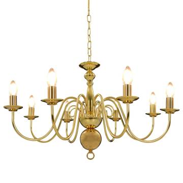 Chandelier Golden 8 x E14 Bulbs - Elegant Lighting for Your Home