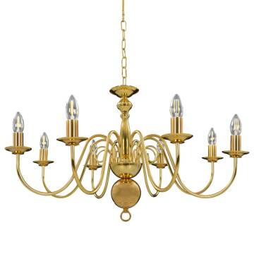 Chandelier Golden 8 x E14 Bulbs - Elegant Lighting for Your Home