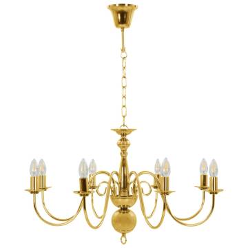 Chandelier Golden 8 x E14 Bulbs - Elegant Lighting for Your Home