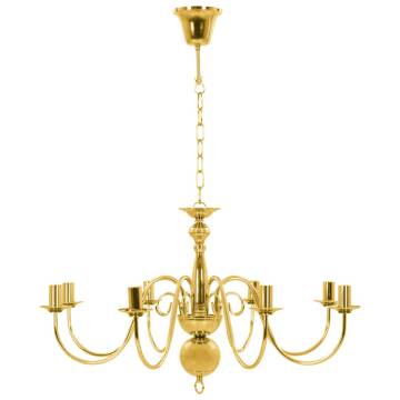 Chandelier Golden 8 x E14 Bulbs - Elegant Lighting for Your Home